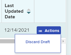 Discard draft button