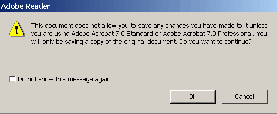 You may only save copy of original document