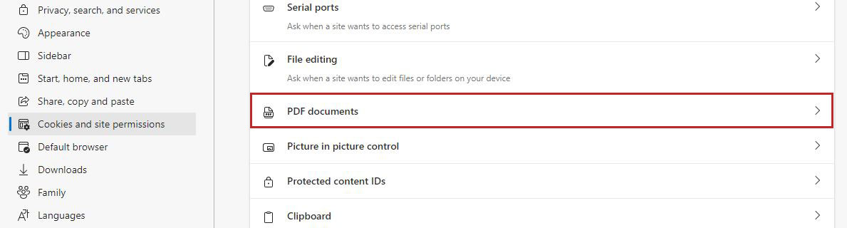 Select PDF documents