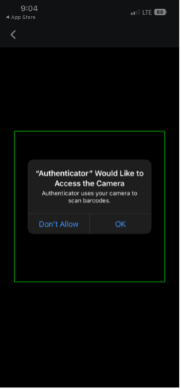 Authenticator access camera