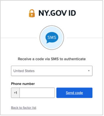 SMS authenticate enter phone number