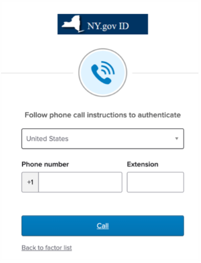 Voice call authentication enter number