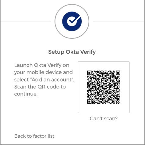 Okta QR code
