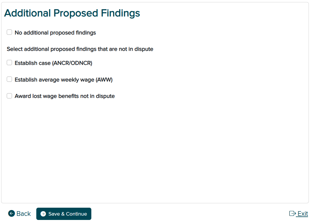 additional proposed findings